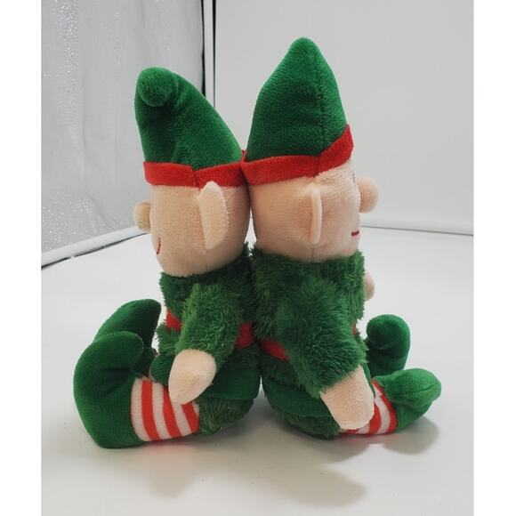Greenbrier International Christmas Elves, Authentic Collectible Plush Lot Of 2 - Picture 3 of 4